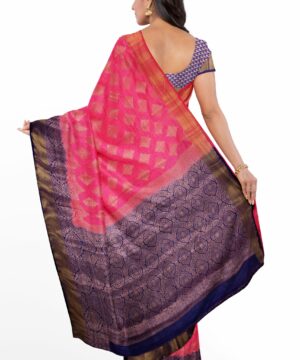 Rani and Purple Silk Saree
