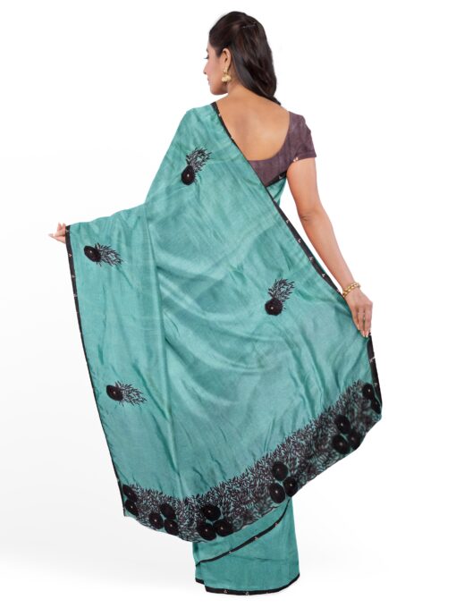 Silk Saree With Embroidery Work