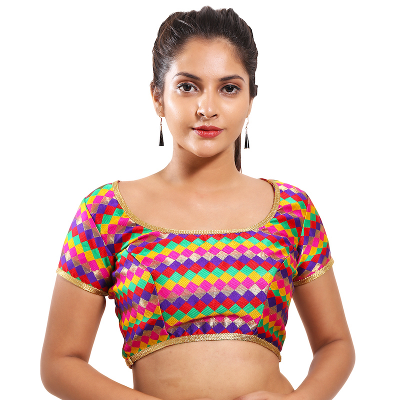 readymade blouse for saree - multicolor