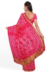 latest bandhani saree for women