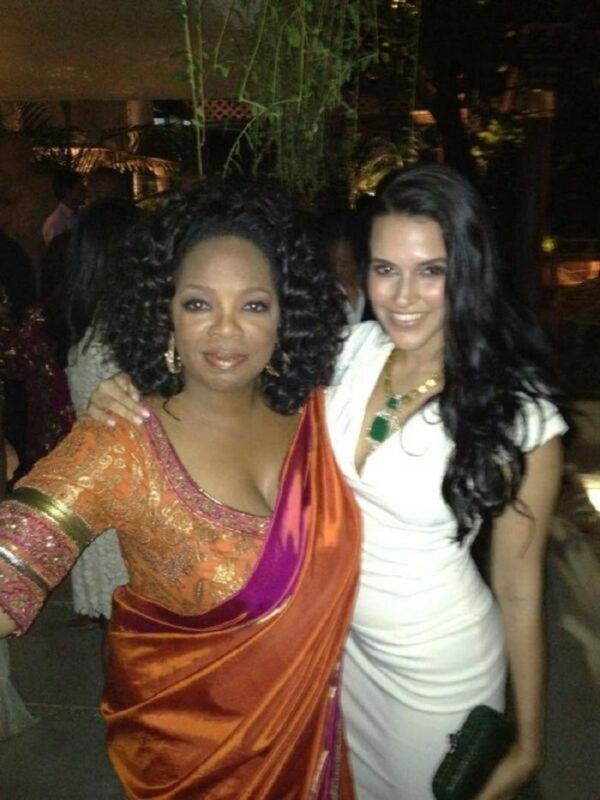 oprah winfrey wearing saree